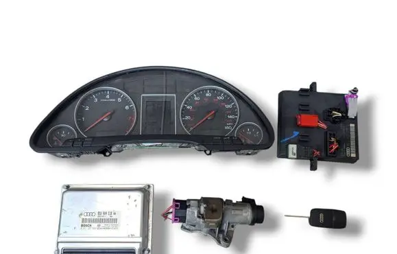 Audi A4 S4 B6 8E 8H Engine ECU kit and lock set 0261207934 8E0909518AA