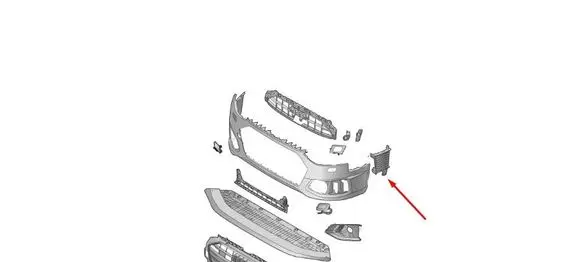 Audi A4 S4 B9 Air intake duct part 8W0121764L