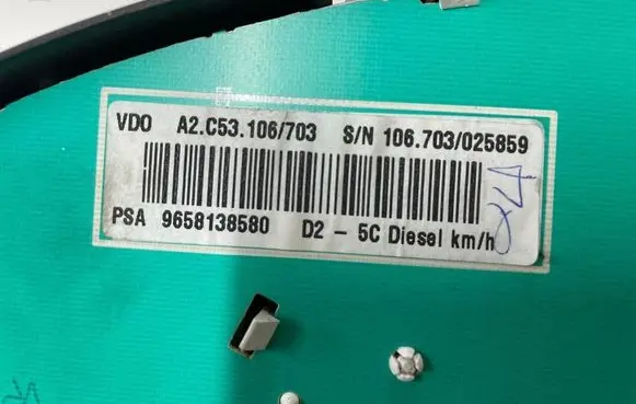 Peugeot 407 Speedometer (instrument cluster) 9658138580 A2C53106703 A2C53010609