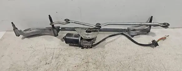 Front wiper linkage and motor