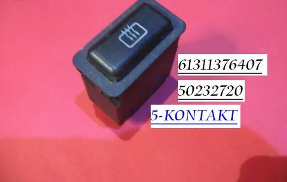 BMW 5 E28 Windscreen/window heater switch 61311376407 50232720