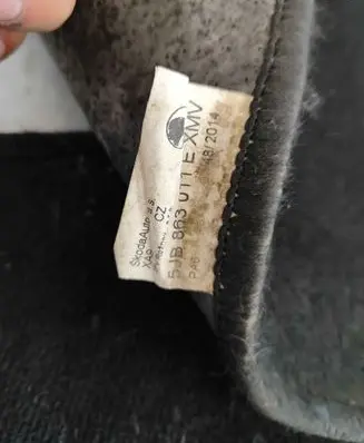 Skoda Rapid (NH) Front floor mat 5BJ863011EXMV