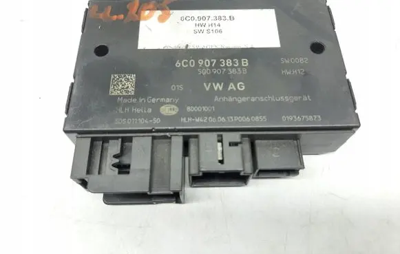 Volkswagen Polo V 6R Tow bar trailer control unit/module 6C0907383B