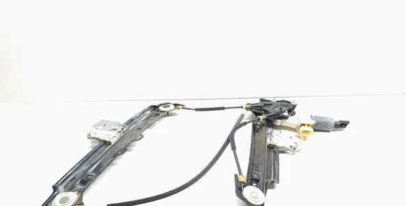 Rear door window regulator with motor