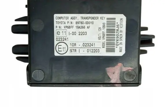 Toyota Yaris Other control units/modules 897800D010
