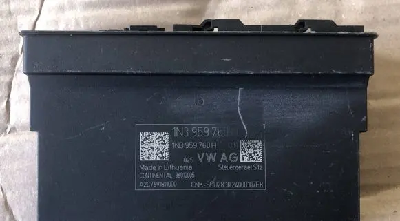 Skoda Enyaq iV Seat control module 1N3959760H A2C7691811000