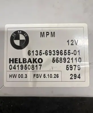 BMW 5 E60 E61 MPM control module 6939655 55892110 041950817