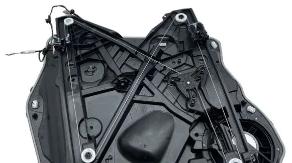 Volkswagen Tiguan Front door window regulator with motor 571837402L