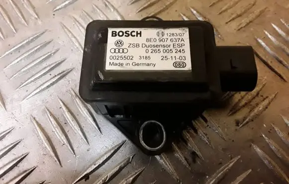 Audi A4 S4 B6 8E 8H ESP acceleration yaw rate sensor 8E0907637A 0265005245 00255023185