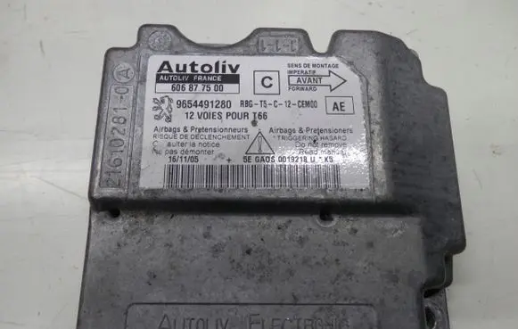 Peugeot 307 Airbag control unit/module 9654491280