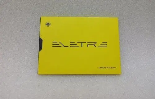 Lotus Emira Owners service history hand book