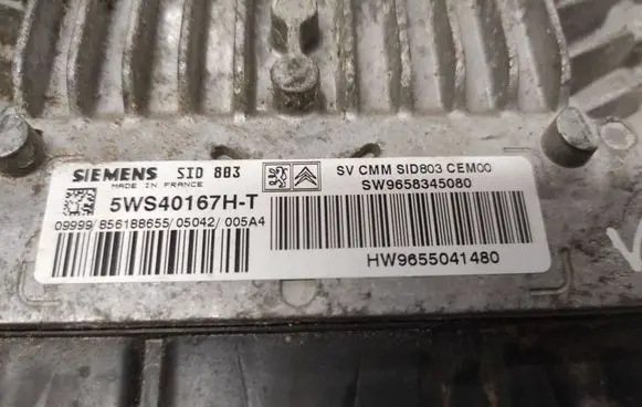Peugeot 407 Engine control unit/module 5WS40167HT SW9658345080 HW9655041480