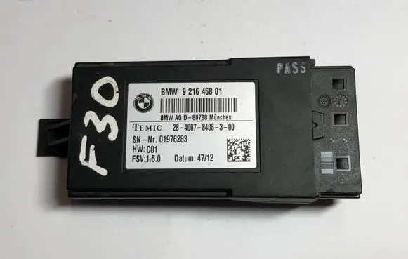 BMW 3 F30 F35 F31 Seat heating relay 9216468 921646801