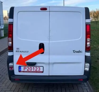 Opel Vivaro Rear fog light 