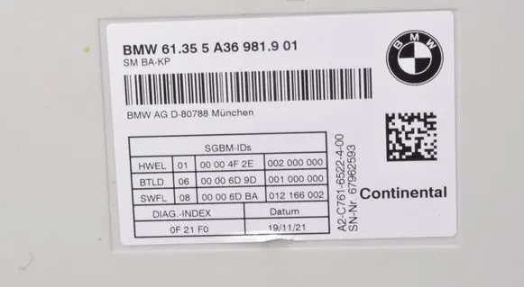 BMW 8 G16 Seat control module 5A36981
