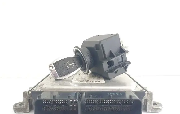 Mercedes-Benz E W212 Engine ECU kit and lock set A6519000503 A6519011902 A2189054701