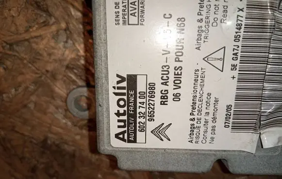 Citroen Xsara Picasso Airbag control unit/module 9652276980 602327400