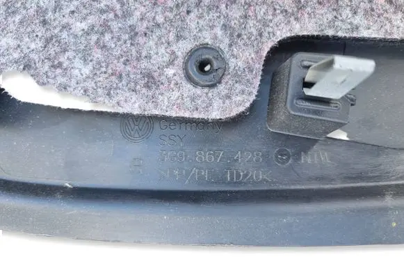 Volkswagen PASSAT B8 Trunk/boot side trim panel 3G9867427L