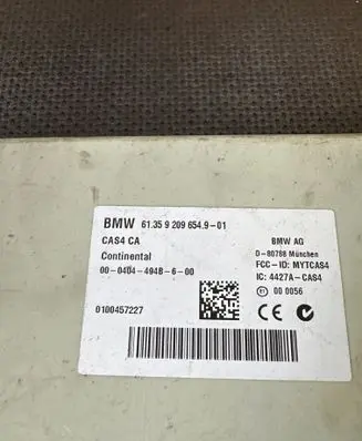 BMW 7 F01 F02 F03 F04 CAS control unit/module 9209654 0100457227