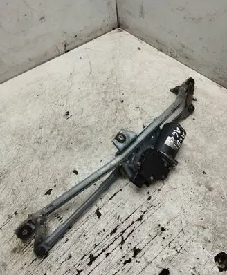 Front wiper linkage and motor
