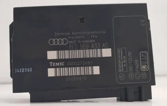 Audi A4 S4 B6 8E 8H Comfort/convenience module 8E0959433AS