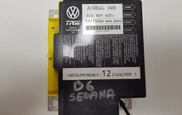 Volkswagen PASSAT B6 Airbag control unit/module 3C0909605J