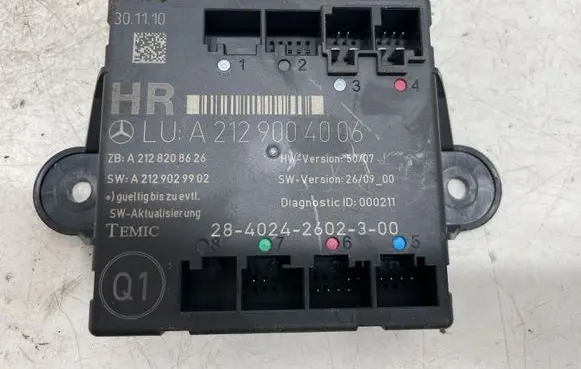 Mercedes-Benz E W212 Door control unit/module A2129004006 A2128208626 A2129029902
