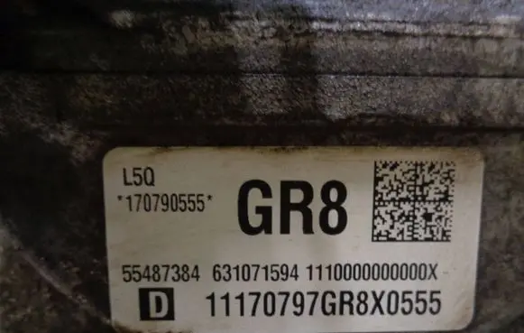 Opel Karl Engine L5Q 55487384 B10XE