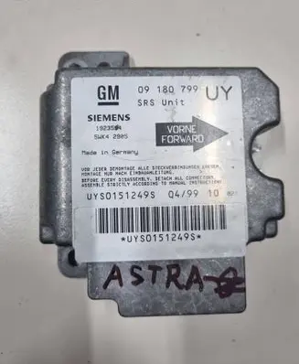 Opel Astra G Airbag control unit/module 09180799 UYS0151249S 1923594