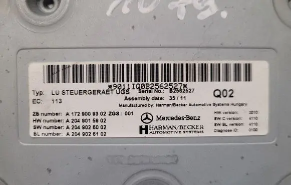 Mercedes-Benz E W212 GPS navigation control unit/module A1729009302 A2049015902 A2049026002