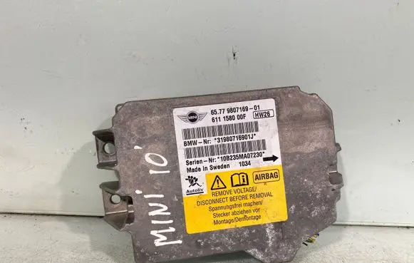 Mini One - Cooper Coupe R56 Airbag control unit/module 9807169 611158000F