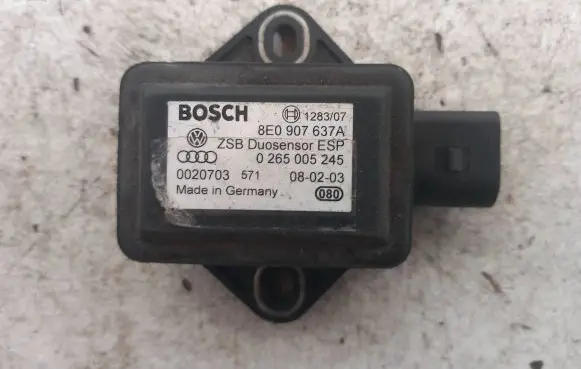 Audi A4 S4 B6 8E 8H ESP acceleration yaw rate sensor 8E0907637A 0265005245 0020703
