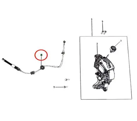 Chrysler Town u0026 Country V Gear shift cable linkage 68080123AF 68080123AD