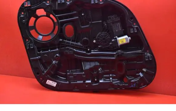 Rear door window regulator with motor
