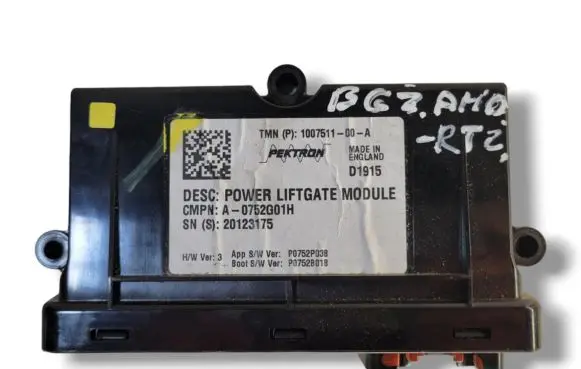 Tesla Model S Tailgate/trunk control unit/module A0752G01H P0752P03B 20123175