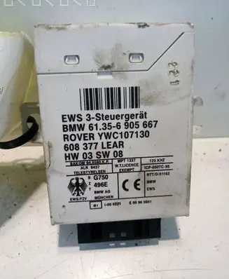 BMW X5 E53 Immobilizer control unit/module YWC107130 608377LEAR 61356905667