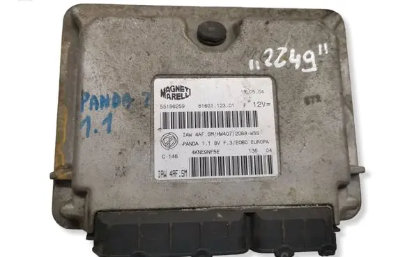 Fiat Panda 141 Engine control unit/module ECU 55196259 4KNE9NF5E 6160112301