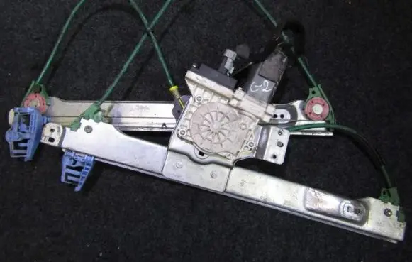 Sliding door window regulator with motor