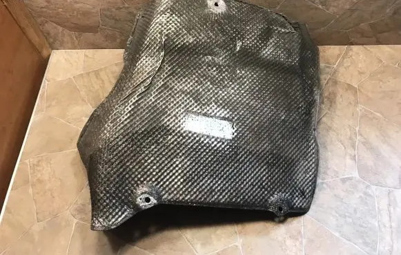 Heat shield in engine bay