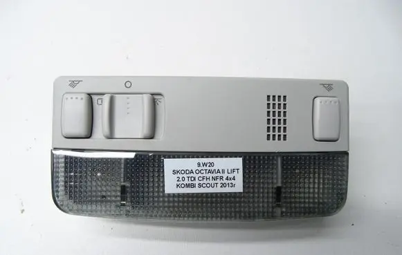 Skoda Octavia Mk2 (1Z) Headlining lighting console trim 3B0947105C