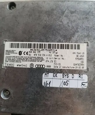 Audi A8 S8 D3 4E Bluetooth control unit module 4E0862335 4F0910336A