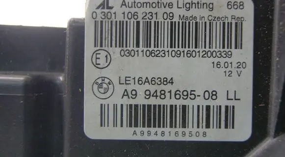 BMW 3 G20 G21 Headlight/headlamp 030110623209 LE16A6384 9481696