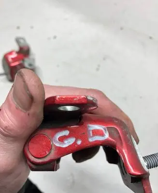 Rear door hinge set