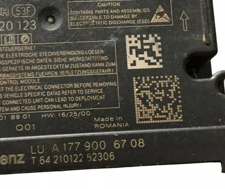 Mercedes-Benz A W177 Airbag control unit/module A1779006708