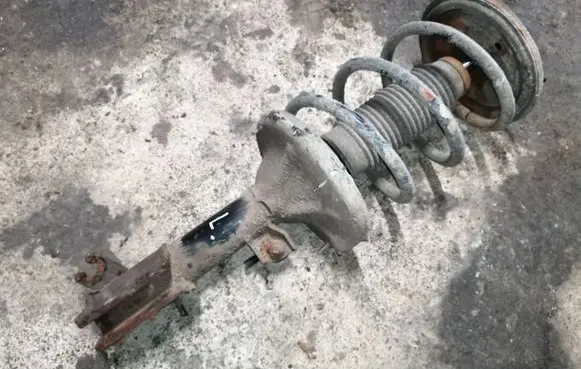 Front shock absorber with coil spring