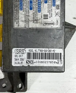 Honda Civic Airbag control unit/module 5WK43508 77960SBAGG6122
