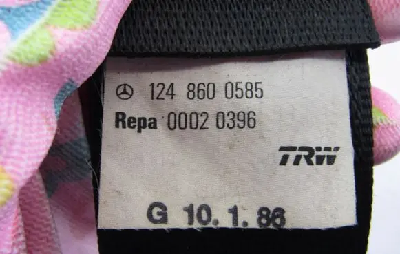 Mercedes-Benz S W126 Rear seatbelt 1248600585