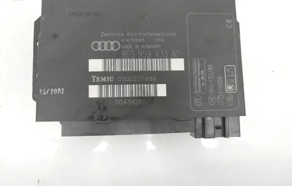 Audi A4 S4 B6 8E 8H Central body control module 00002016B6 8E0959433AD SRD13399