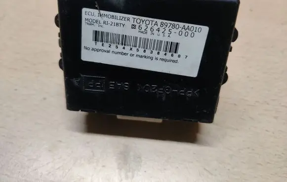 Toyota Solara Alarm control unit/module 89780AA010