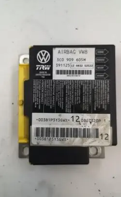 Volkswagen PASSAT B6 Airbag control unit/module 3c0909605m